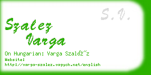 szalez varga business card